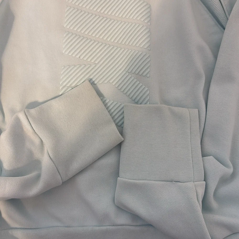 Nike Light Blue Long Sleeve Cropped Sweatshirt - Picture 6 of 10